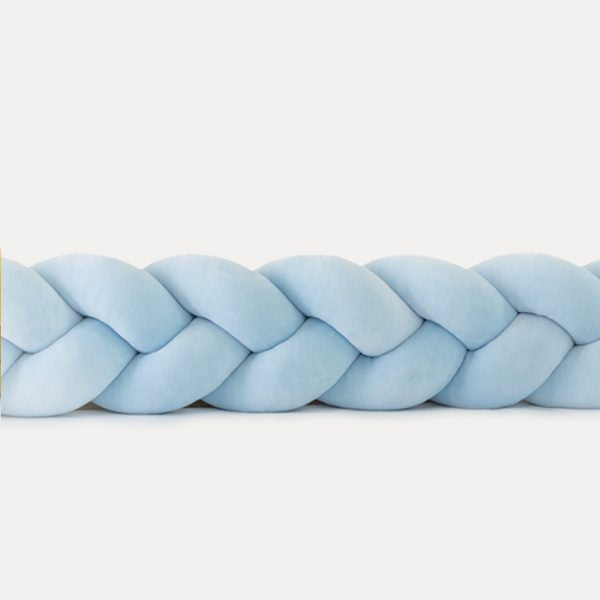 Ochraniacz do łóżeczka warkocz Baby blue Velvet