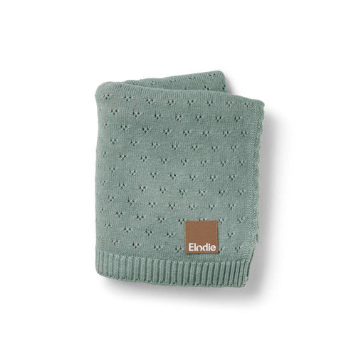 Kocyk Pointelle - Pebble Green