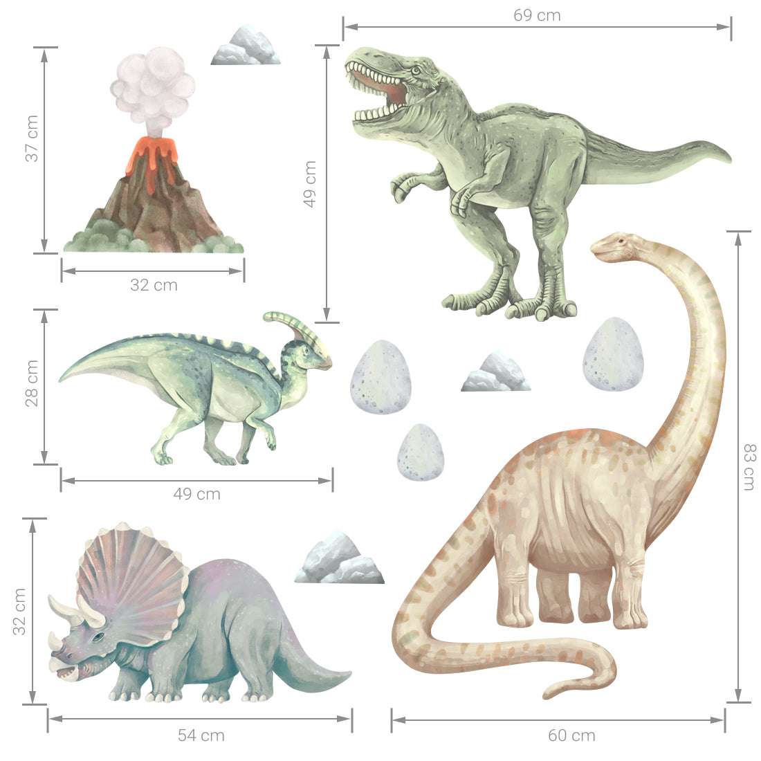 Naklejka na ścianę | Dinozaury